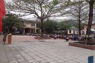 Tổ chức sinh hoạt dưới cờ với chủ đề “Tư tưởng Hồ Chí Minh Về Văn Hóa Đọc sách”