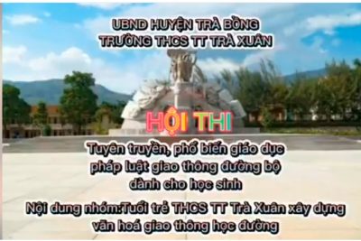 Liên đội Trường THCS thị trấn Trà Xuân tham gia Hội thi Giáo dục an toàn giao thông cấp tỉnh