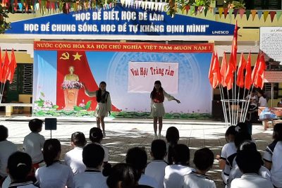 Liên đội THCS thị trấn Trà Xuân tổ chức vui hội trăng rằm 2022