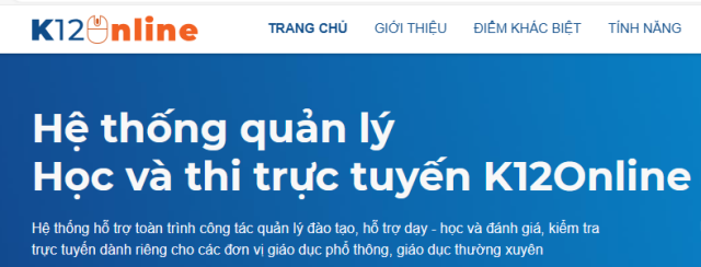 Hệ thống dạy học trực tuyến K12 online